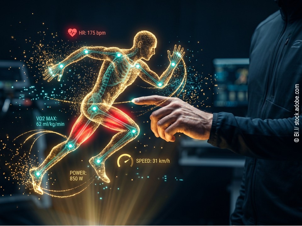 Person misst Herzfrequenz nach Ausdauertraining zur Bestimmung der VO2max